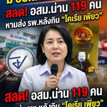 ช็อก! อสม.น่าน 119 คนล้มทั้งยืน หลังลองกิน ‘โคเรีย เพียว’ มี อย. ถูกหามส่ง รพ.ยกกลุ่ม อย.บุกยึด 83,000 กล่อง เรียกคืนด่วนทั้งประเทศ