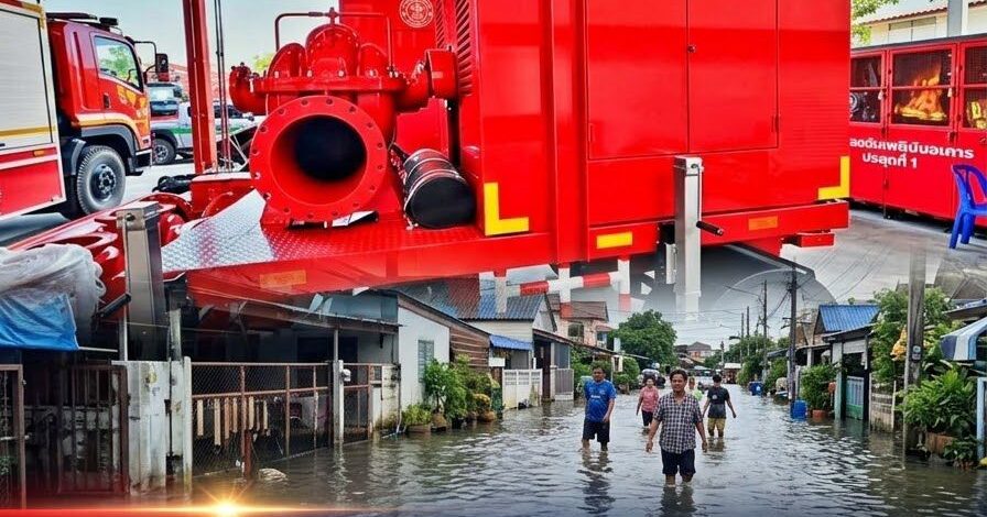 ดราม่าเดือด! เครื่องสูบน้ำแดงแรงฤทธิ์ของเทศบาลเมืองคลองหลวง 3 เครื่อง ซื้อมาไม่เคยลงน้ำ ปล่อยชาวบ้านจมน้ำท่วม โซเชียลซัด “ซื้อมาไว้โชว์หรือ?”